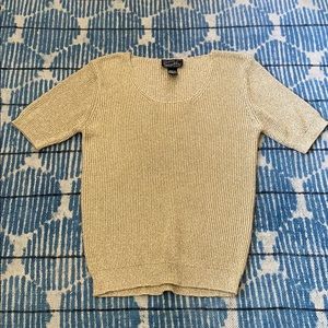Gold knit sparkle top! Vintage!
